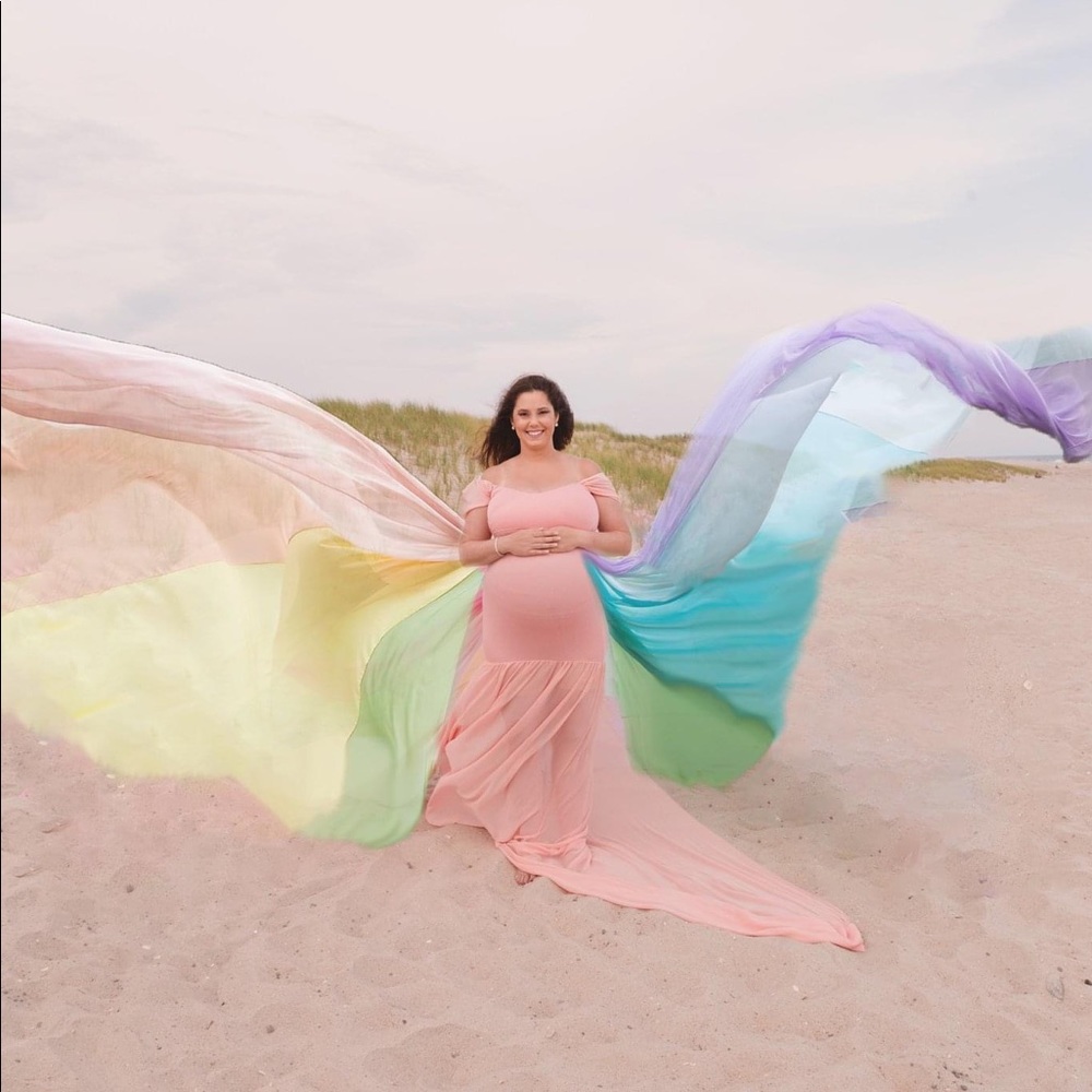 Maternity Newborn Photoshoot Prop Rainbow Cape